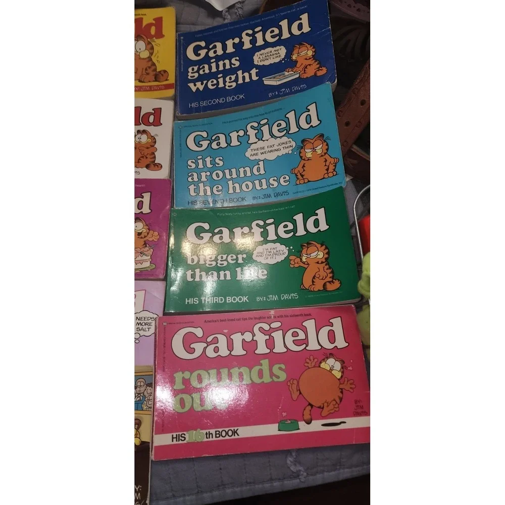 Vintage Garfield Book Lot 9 Jim Davis Paperbacks Core 1980s